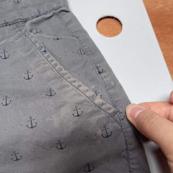 Hudson And Barrow NYC Shorts Mens 34 Grey Chino Golf Golfer Beach Ankers AOP Rea - Picture 15 of 16